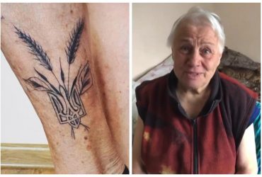 80-річна бабуся з Вінниці зробила собі патріотичне тату: малюнок набивала онука (відео)