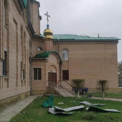 Φωτογραφικός ναός στο Severodonetsk, 17 Απριλίου 2022