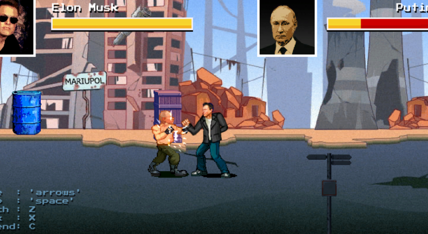 Українці створили гру, в якій можна в ролі Маска відлупцювати Путіна і Кадирова