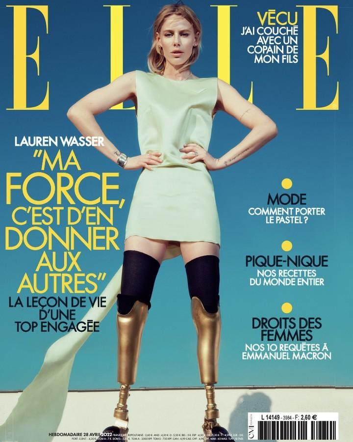 На обложке французского Elle появилась модель с 'золотыми ногами': выпуск посвящен Украине На обложке французского Elle появилась модель с 'золотыми ногами': выпуск посвящен Украине