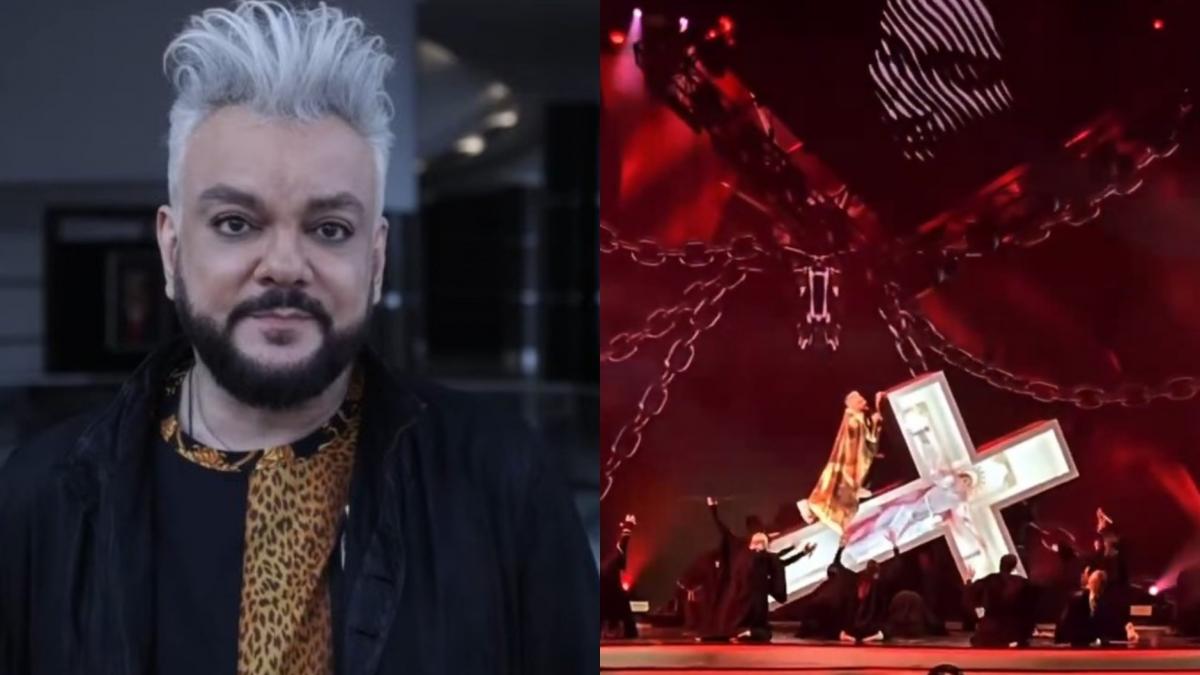 Киркоров оскандалился танцами на кресте / Коллаж Киркоров оскандалился танцами на кресте / Коллаж