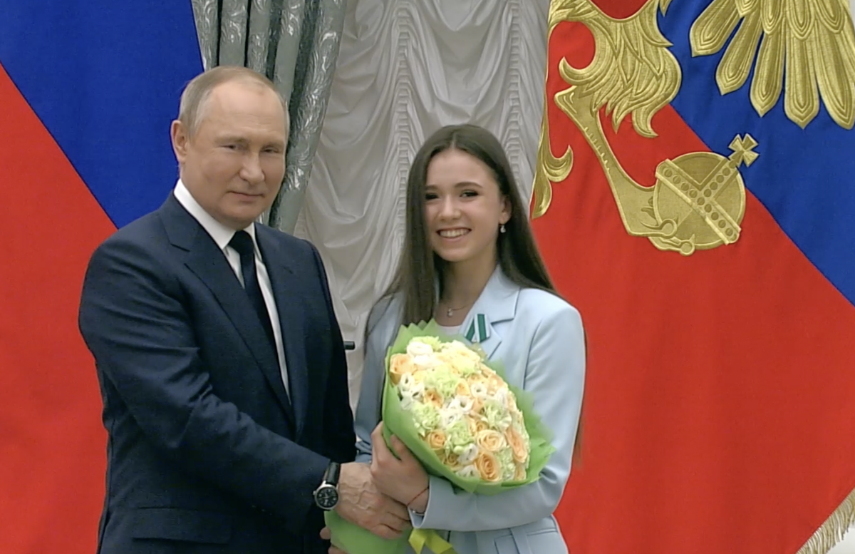 Путін і Валієва / Скріншот Путін і Валієва / Скріншот