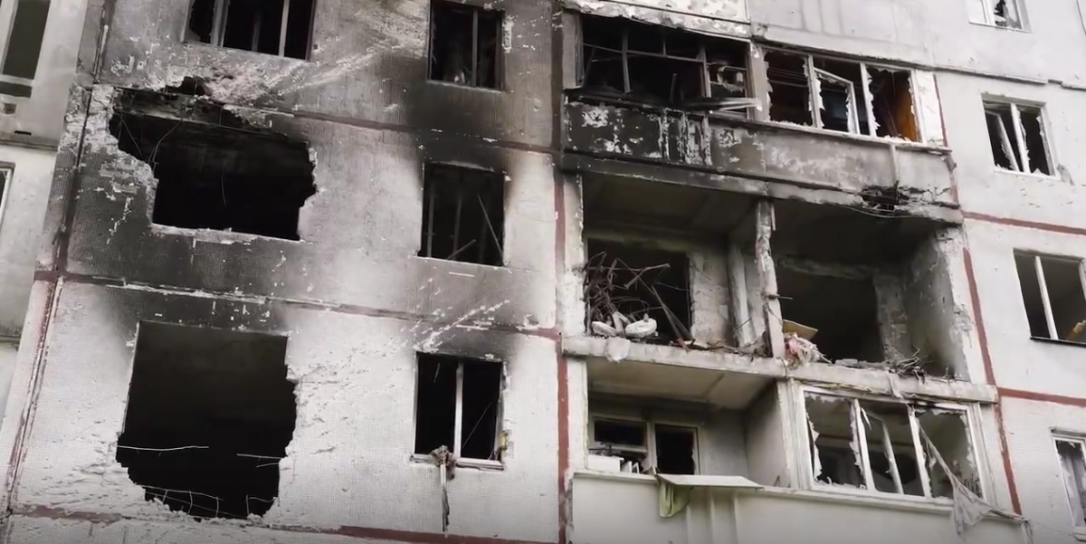 Наслідки обстрілів Харкова російськими окупантами / скріншот відео
