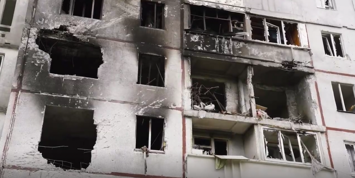 Харків серйозно постраждав від рук окупантів / скріншот відео Харків серйозно постраждав від рук окупантів / скріншот відео
