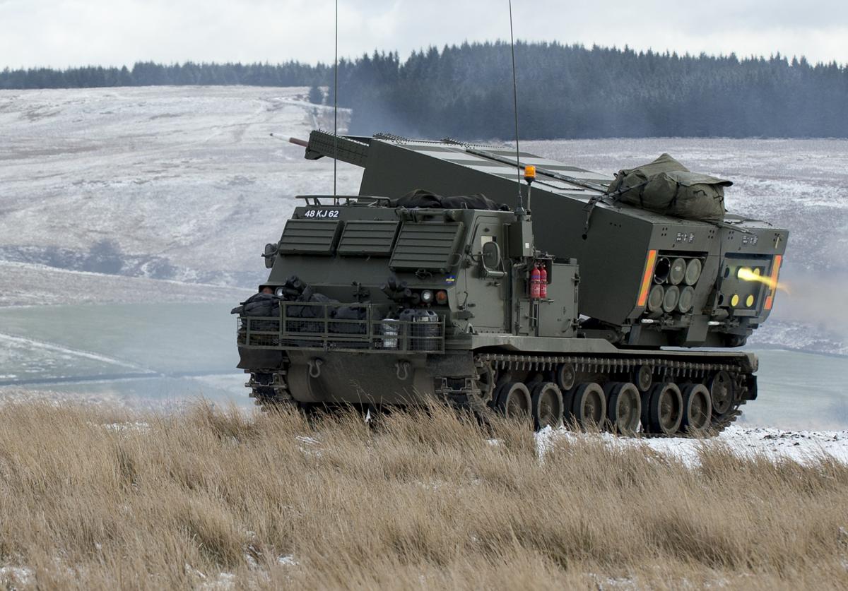 Ukrainian authorities have been asking for a long time to send MLRS multiple launch rocket systems to the Armed Forces of Ukraine / Crown copyright