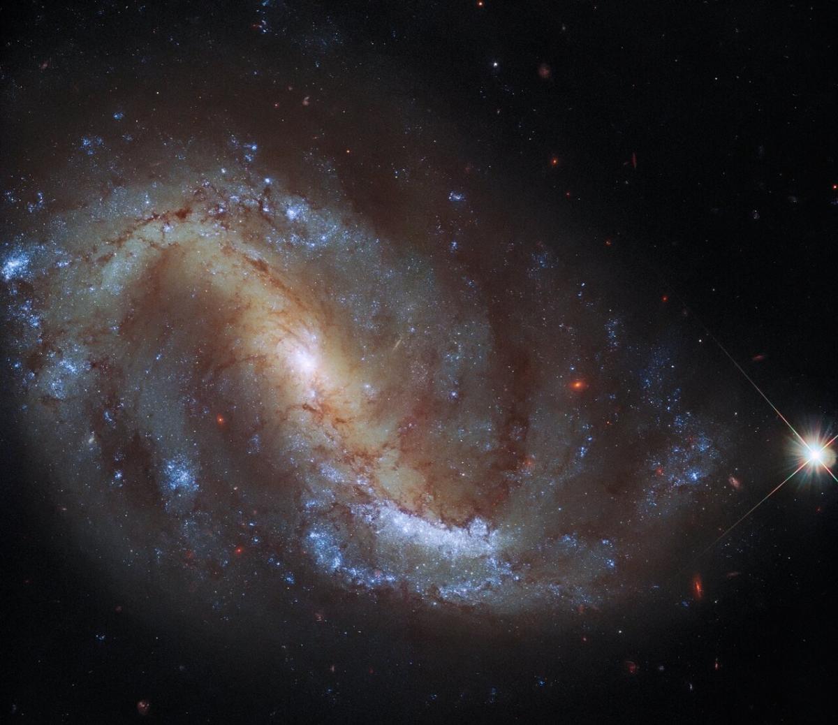 Спіральна галактика в сузір'ї Журавля / фото ESA / Hubble & NASA, J. Lee and the PHANGS-HST Team
