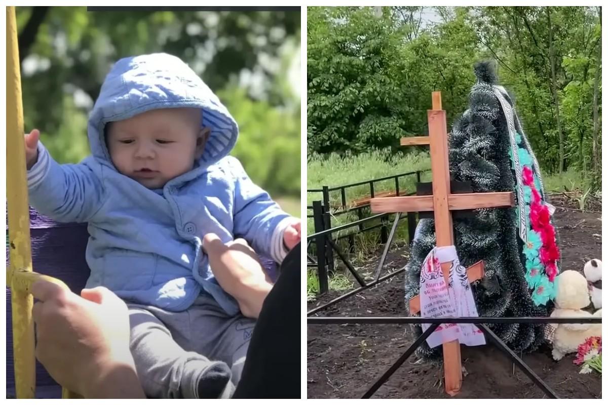 Хлопчика та його батька поховали в одній могилі / скриншоти з відео Хлопчика та його батька поховали в одній могилі / скриншоти з відео