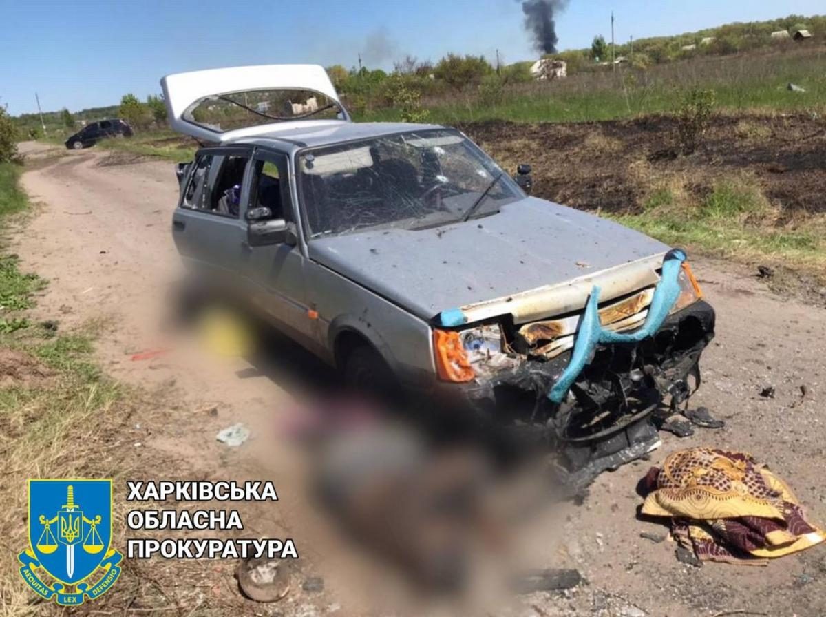 На Харьковщине российские оккупанты расстреляли колонну из 15 автомобилей 2