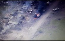 Украинские защитники "поджарили" большое количество тяжелой техники РФ под Изюмом (видео)