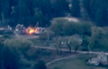 Десантники 81-й бригады уничтожили БТР и склад с боеприпасами оккупантов (видео)