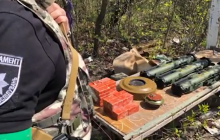 На одному з об’єктів інфраструктури Харкова знайшли схрон з тротилом і мінами (відео)