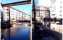 Среди вони и нечистот: в РФ для ветеранов устроили концерт на затопленной улице (видео)