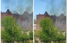 На Донеччині внаслідок обстрілів згорів паровий млин, що пережив дві світові війни (відео)