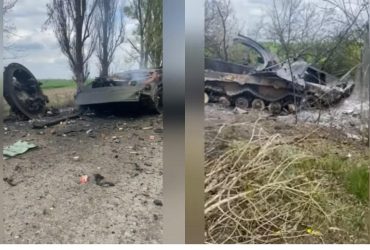 Українські десантники засмажили російську техніку разом із окупантами (відео)