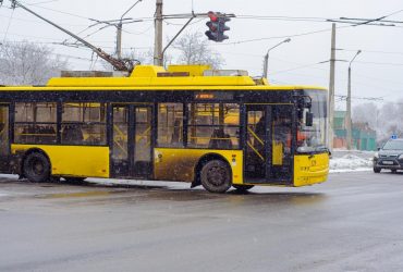 All electric transport stops in Kryvyi Rih