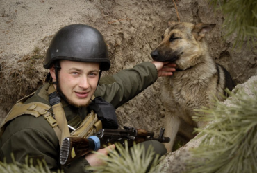 У Нацгвардії показали пса Фауста, який допомагає боронити Україну (фото)
