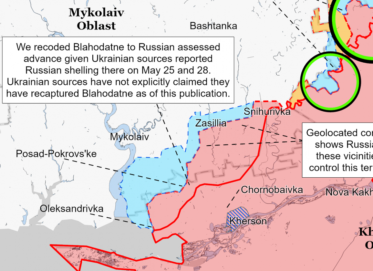 Росіяни перейшли до оборони на Херсонському напрямку / understandingwar.org Росіяни перейшли до оборони на Херсонському напрямку / understandingwar.org