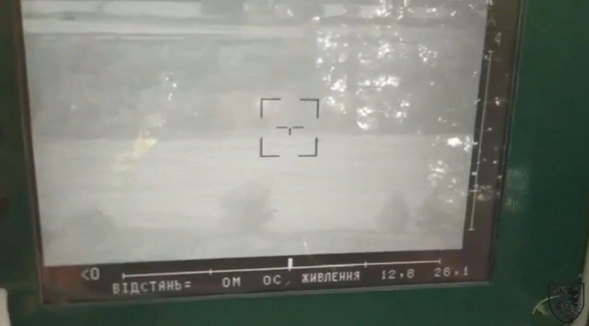 Морпехи из 36 бригады уничтожили танк оккупантов из украинской «Стугны-П» / скриншот с видео