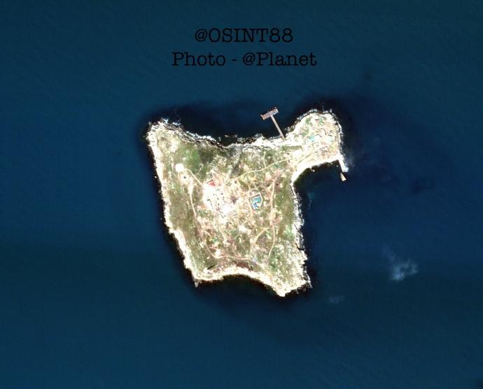 Снимок острвоа Змеиный 10 июня / Источник: Planet Labs Снимок острвоа Змеиный 10 июня / Источник: Planet Labs