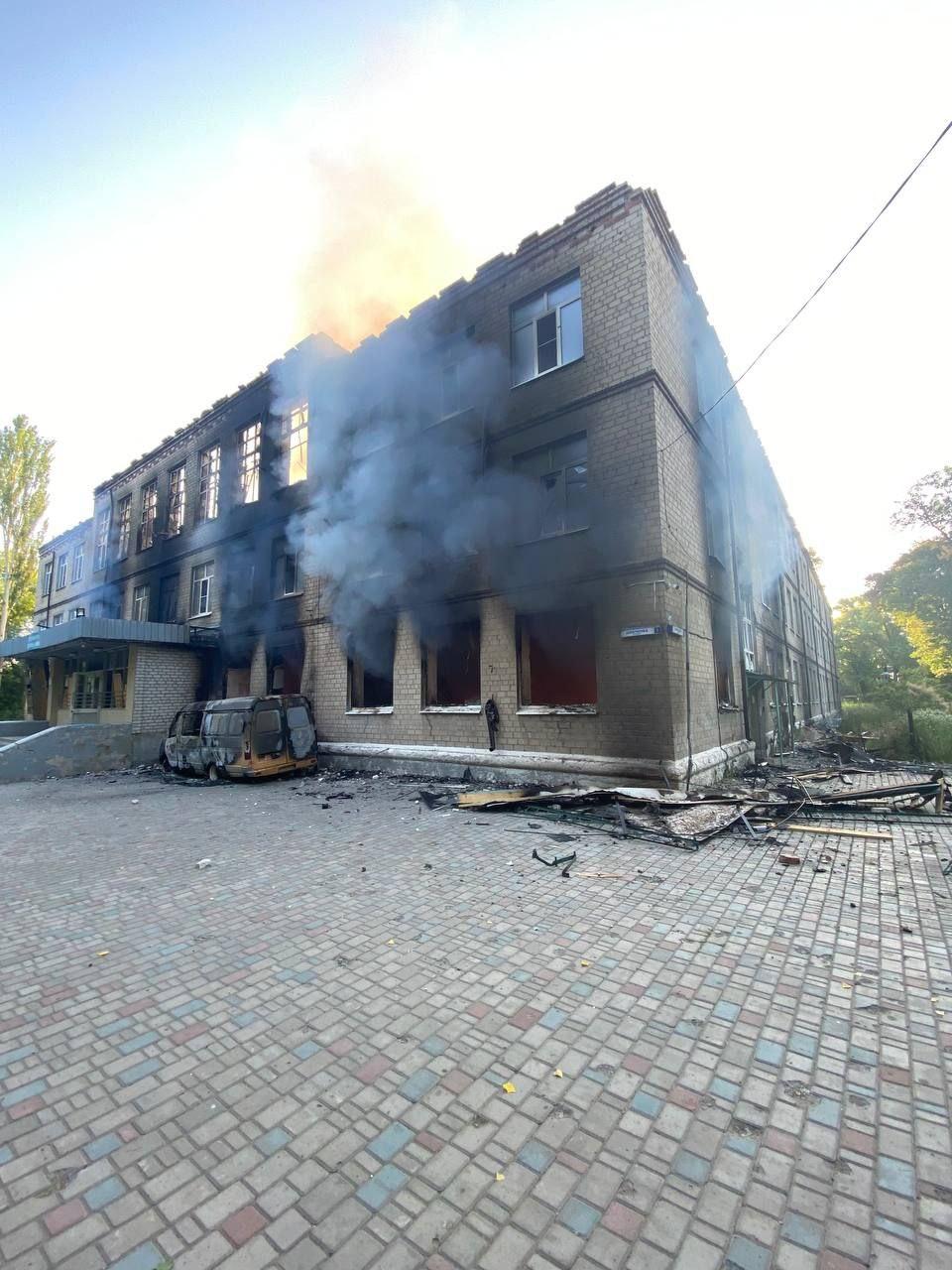 Уничтожено здание школы / фото t.me/pavlokyrylenko_donoda Уничтожено здание школы / фото t.me/pavlokyrylenko_donoda