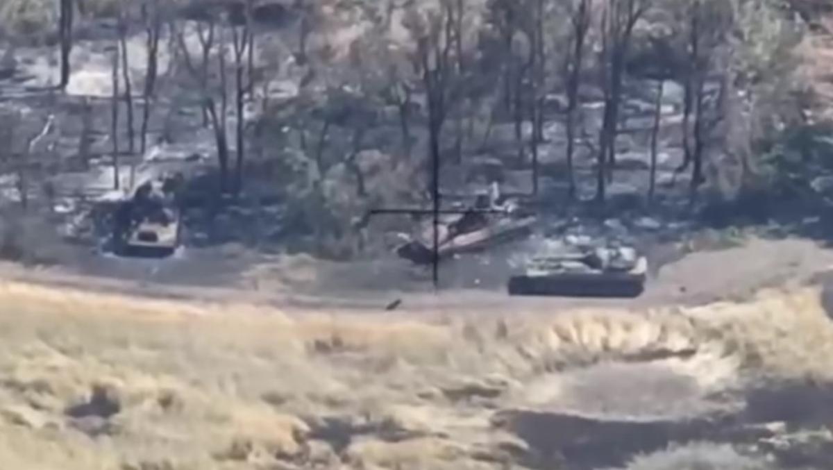 Украинские десантники уничтожили вражескую батарею самоходных гаубиц "Акация" / скриншот