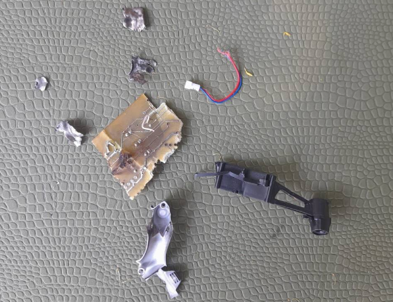 У Сумській області збили ворожий ударний дрон, від нього майже нічого не лишилося / фото t.me/DPSUkr