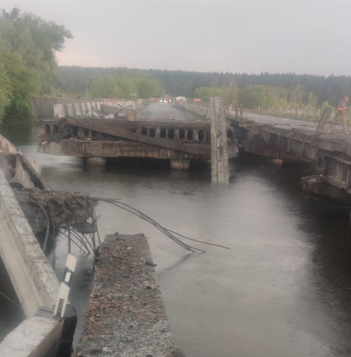 В Демидове под Киевом из-за молнии разрушен мост, есть погибший (фото) —  УНИАН