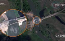 У Харківській області окупанти звели понтонну переправу через річку (фото)