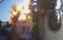 З'явилося відео сьогоднішнього удару російської ракети по багатоповерхівці в Миколаєві