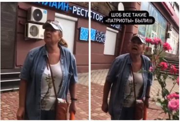 У Запоріжжі жінка влаштувала скандал через мурал, але назвала себе патріоткою (відео)