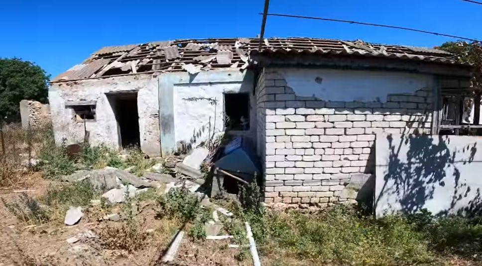 Кондратюк показал село Заградовка на Херсонщине / Скриншот Кондратюк показал село Заградовка на Херсонщине / Скриншот