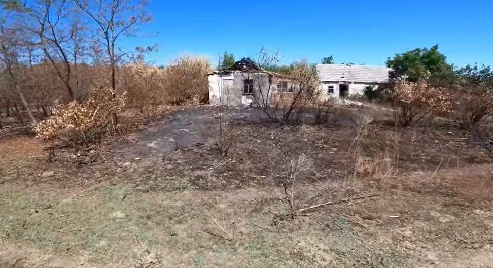 Кондратюк показал село Заградовка на Херсонщине / Скриншот Кондратюк показал село Заградовка на Херсонщине / Скриншот
