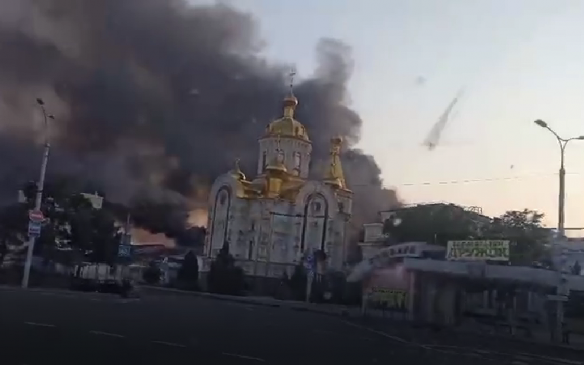 Наслідки ворожого обстрілу Донецька / скріншот відео Наслідки ворожого обстрілу Донецька / скріншот відео