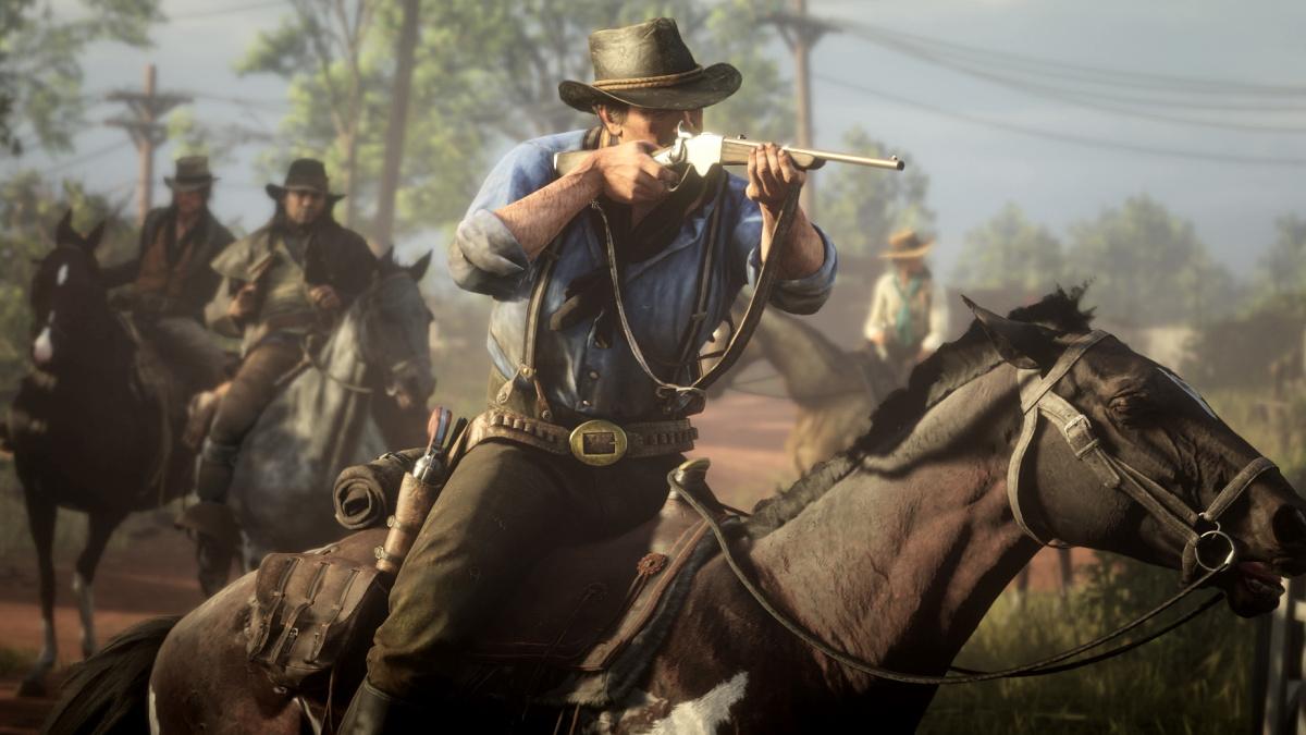 Игрок в Red Dead Redemption 2 совершил меткий выстрел и убил двух врагов одной пулей / фото Rockstar Games Игрок в Red Dead Redemption 2 совершил меткий выстрел и убил двух врагов одной пулей / фото Rockstar Games