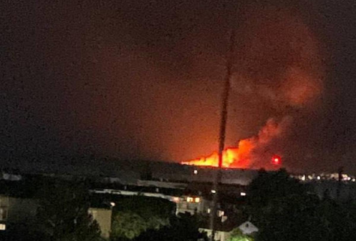 У Херсоні знову щось палає / t.me/hueviyherson