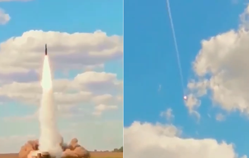 Украинский "Бук М1" сбивает российский "Орлан-10" / Скриншот Украинский "Бук М1" сбивает российский "Орлан-10" / Скриншот