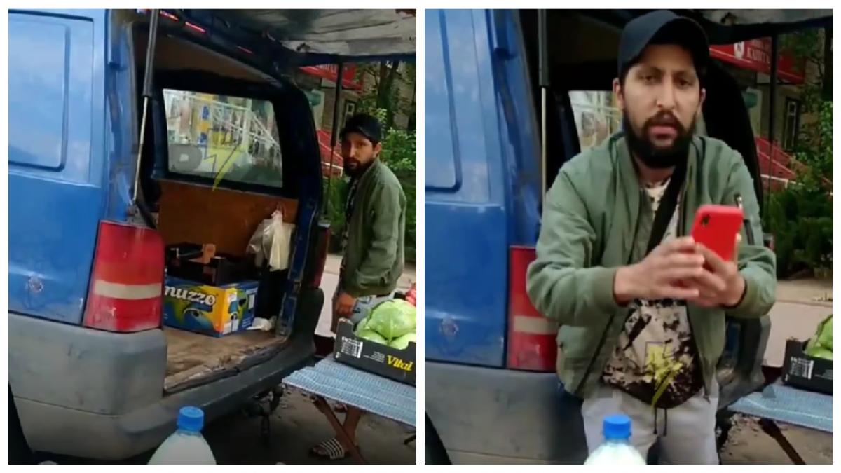 Зухвалу поведінку одного з продавців показали на відео / колаж УНІАН Зухвалу поведінку одного з продавців показали на відео / колаж УНІАН