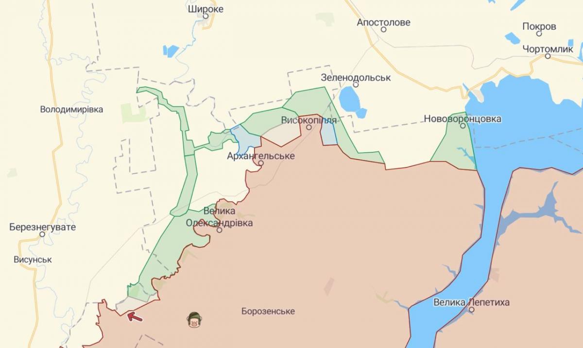 Район окружения россиян / скриншот