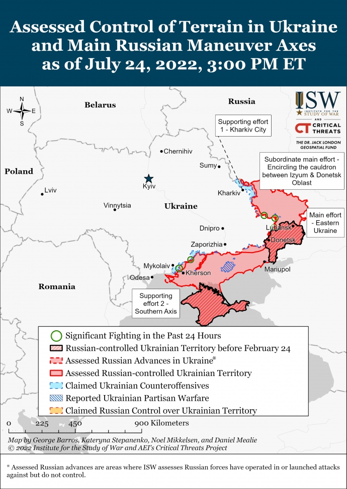 Окупанти хочуть закріпитися на березі Вуглегірського водосховища - ISW Окупанти хочуть закріпитися на березі Вуглегірського водосховища - ISW