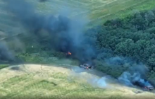 Бійці ЗСУ знищили цілу колону російської техніки під Лисичанськом (відео)