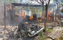 На Миколаївщині ліквідували пожежу на спортивній базі, в яку влучили боєприпаси