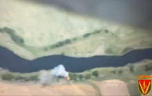 Бійці 40-ї та 92-ї бригад показали спільне вогняне полювання на російський "Піон" (відео)