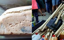 Росіяни передали Маріуполю "гумдопомогу": пліснявий черствий хліб та лопати (фото)