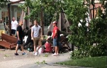 В Москве бушевала непогода: на Украинском бульваре погиб человек (видео)
