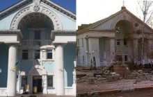 Остапчук показав, який вигляд мав будинок культури в Ірпені до приходу окупантів і який вигляд має зараз