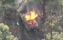 "Холоднояровцы" показали, как красиво пылает новейший Т-80БВ россиян под Харьковом (видео)