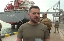 Зеленський розповів, коли перший корабель з українським зерном може вийти з порту