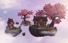 Гравець побудував в Minecraft неймовірно красиве село на повітряних островах