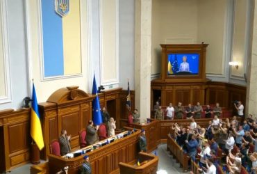 В зале Верховной Рады Украины установили флаг ЕС (видео)