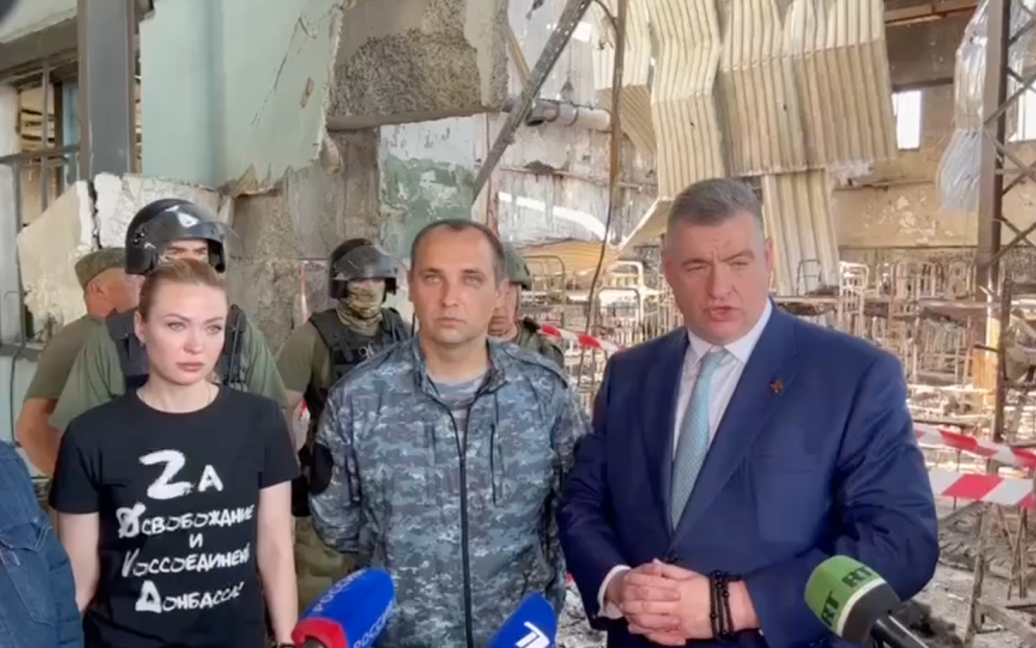 Слуцький привіз до Оленівки "об'єктивних експертів" з КНДР та Нікарагуа / Скріншот з відео Слуцький привіз до Оленівки "об'єктивних експертів" з КНДР та Нікарагуа / Скріншот з відео